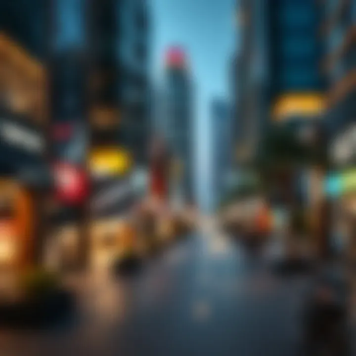 Evolving Investor Behaviors A vibrant marketplace illustrating evolving investor behaviors