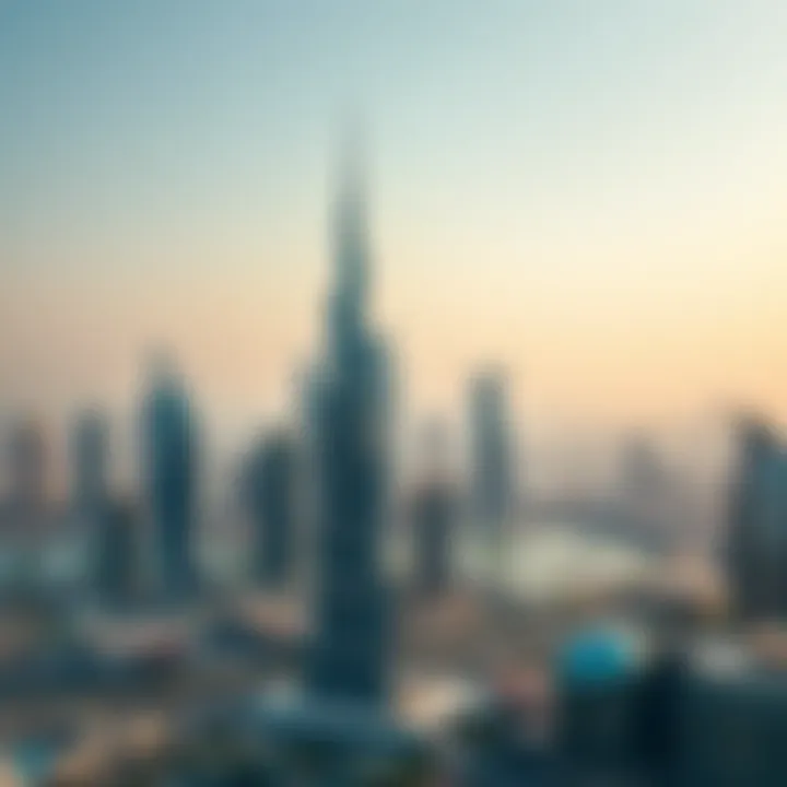 Dubai's Luxurious Skyline Aerial view of Dubai's skyline showcasing luxury real estate
