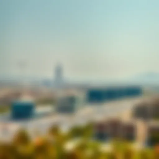 A panoramic view of Al Jaddaf showcasing its modern skyline