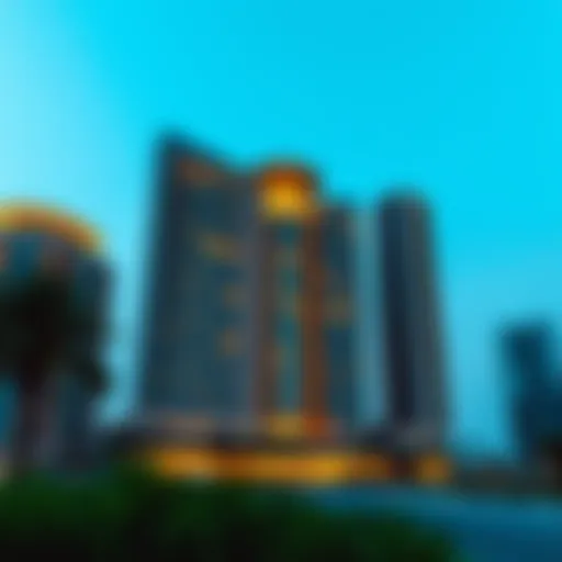 Majestic exterior view of Al Sondos Tower showcasing modern architecture