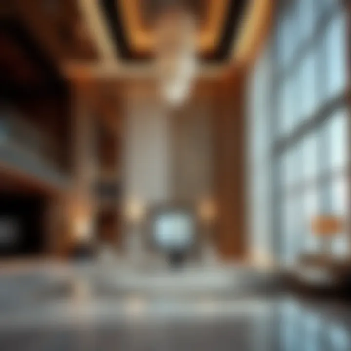 Luxurious lobby interior of Al Sondos Tower emphasizing elegance