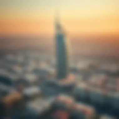 Surrounding neighborhood of Al Sondos Tower illustrating urban development