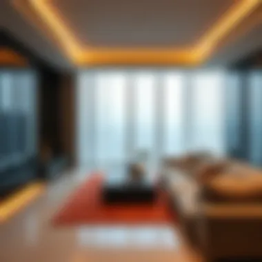 Luxurious interior of a modern apartment in Al Wasl Residence