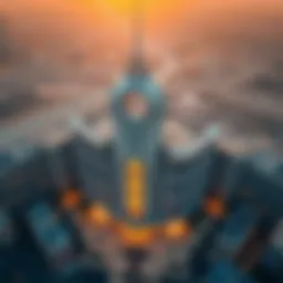 Aerial view of Al Zarouni Business Centre showcasing its architecture