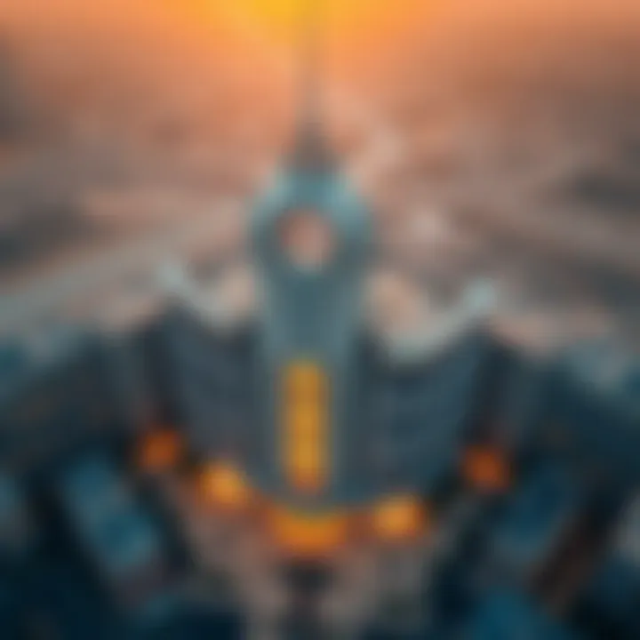 Aerial view of Al Zarouni Business Centre showcasing its architecture