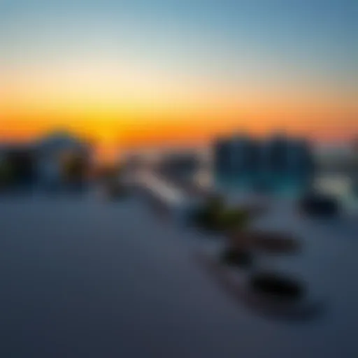 Stunning sunset view over Aldar Nikki Beach