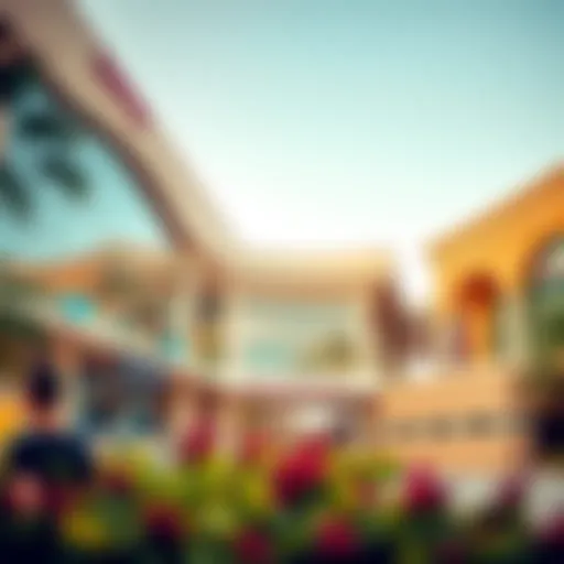 Architectural Elegance of Bani Yas Mall Exterior view of Bani Yas Mall showcasing its architectural design