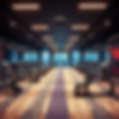 Modern gym interior showcasing high-tech equipment and design