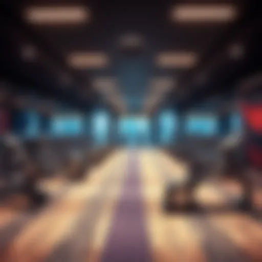 Modern gym interior showcasing high-tech equipment and design