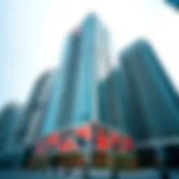 Stunning view of Binary Tower's facade