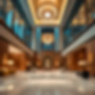 Luxurious interior lobby of Binary Tower