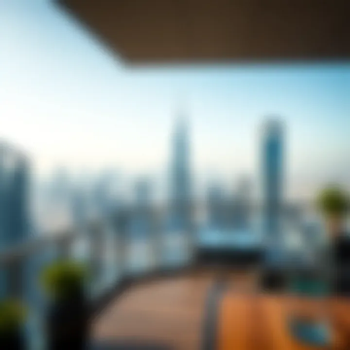 Skyline view from Binary Tower's terrace