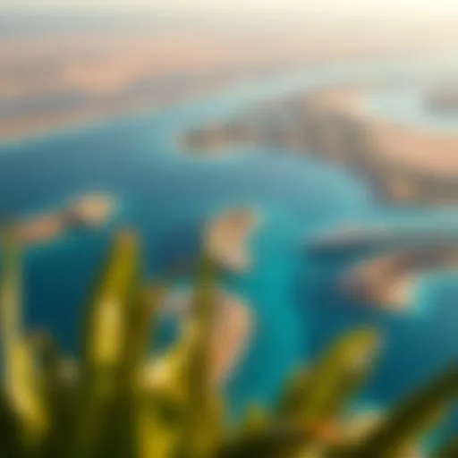 Aerial view of Blue Waters Bay showcasing the coastline and luxury developments