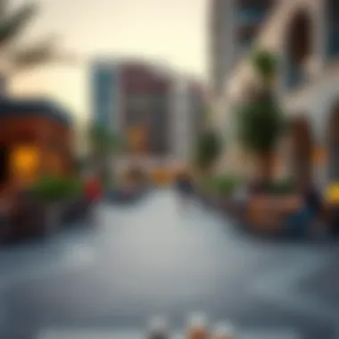 Vibrant lifestyle scene at Blue Waters Bay with outdoor activities and dining options