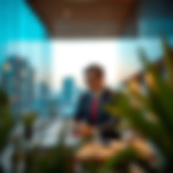 An investor analyzing property market trends