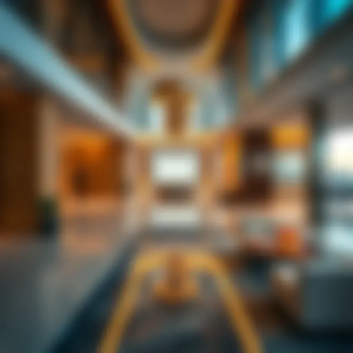 Interior amenities of the business tower