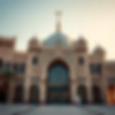 Exterior view of the Center of Ibn Battuta showcasing its unique architectural design