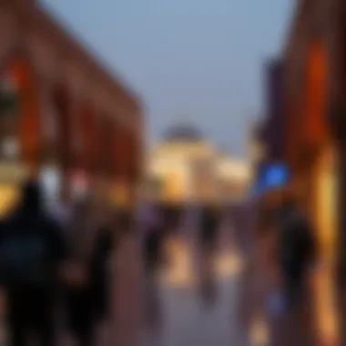 Tourists exploring the attractions at the Center of Ibn Battuta
