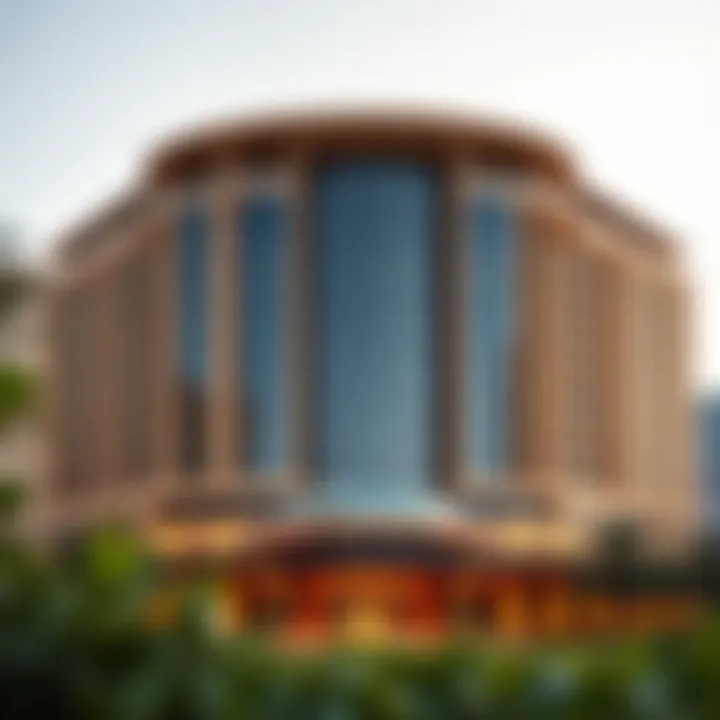 Stunning exterior view of Ciel Hotel Dubai showcasing its unique architecture