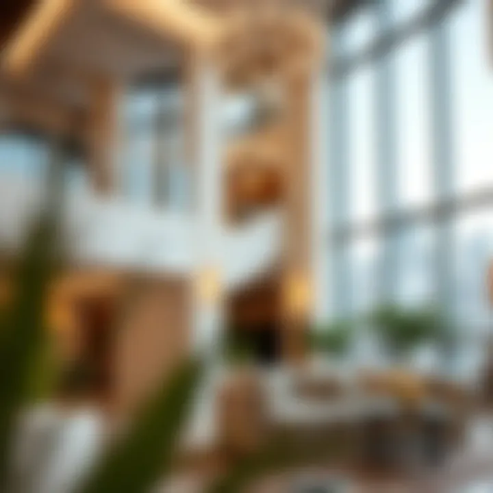 Interior design features of a City Avenue building reflecting local cultural influences