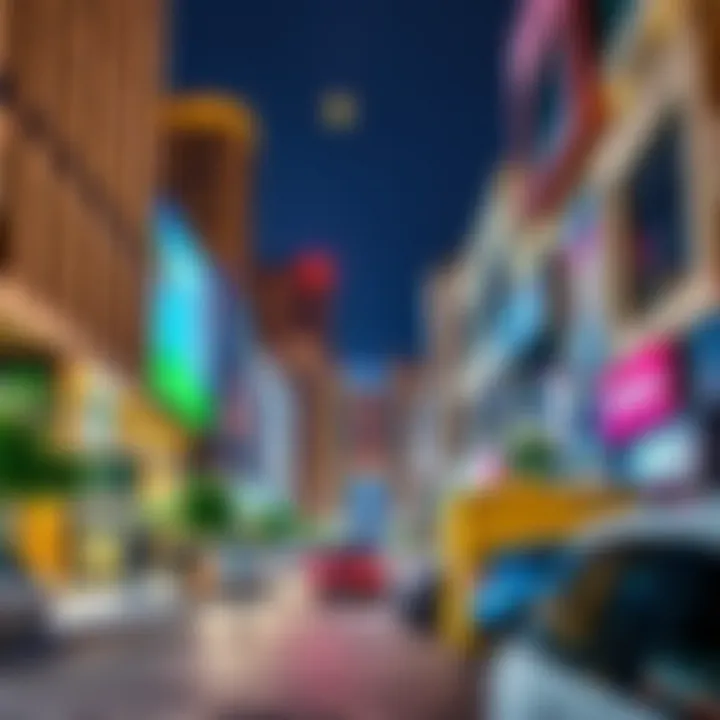 Vibrant streetscape of Deira highlighting the dynamic urban environment of City Avenue