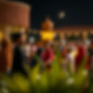 Community Gathering Celebrating Ramadan A vibrant community gathering reflecting social unity during Ramadan