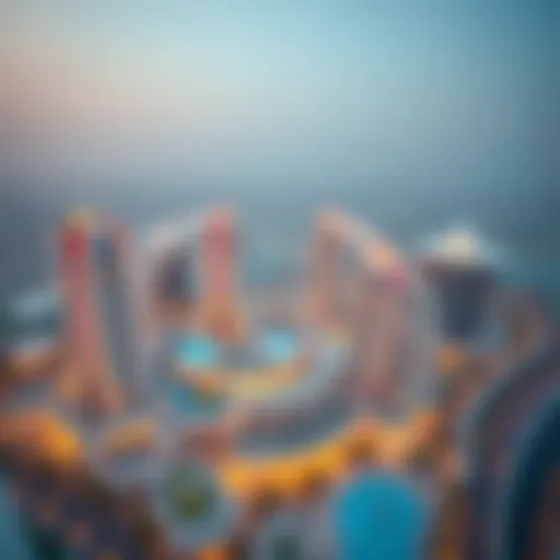 Stunning aerial view of Aya Dubai showcasing its architectural elegance