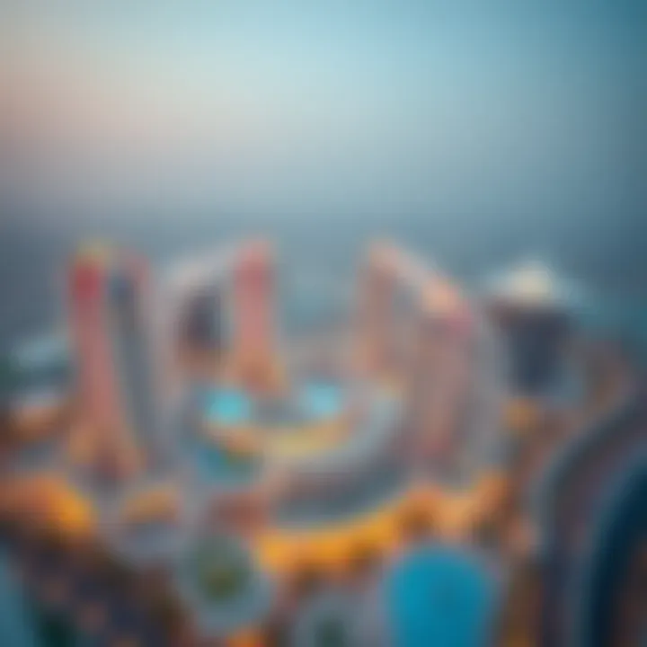 Stunning aerial view of Aya Dubai showcasing its architectural elegance