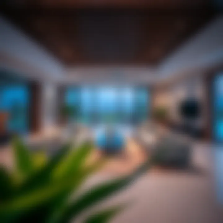 Spacious living area in a rental villa