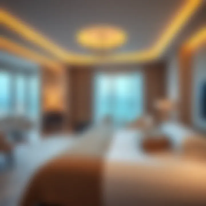 Luxurious room interior at Cote d'Azur Hotel emphasizing comfort and style