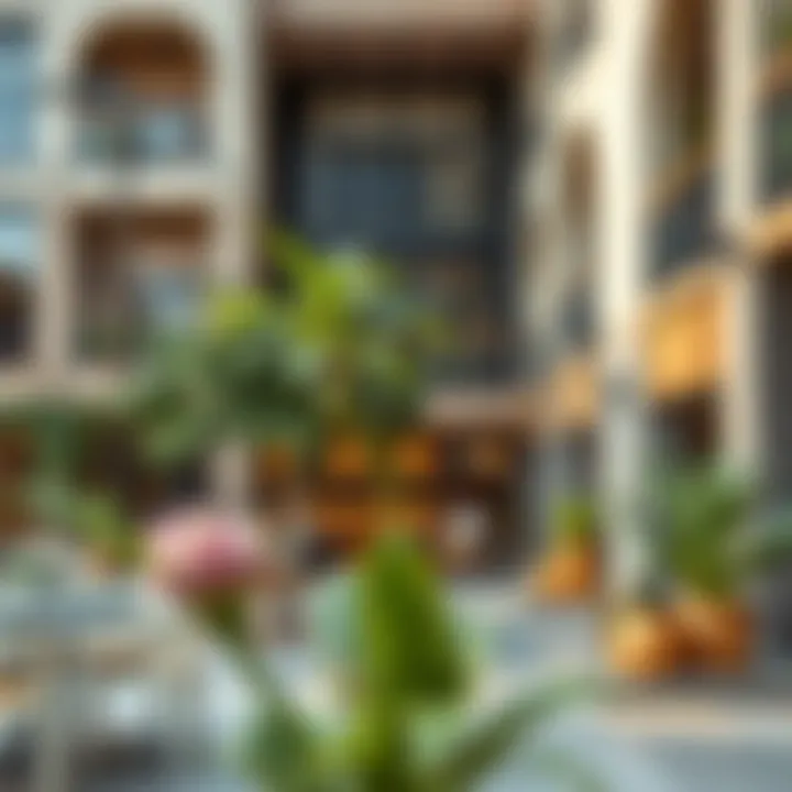 Community Space in District 2020 A vibrant community space in District 2020 promoting social interaction