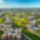 Aerial view of Dubai Hills Golf Grove showcasing the lush greens and scenic landscapes