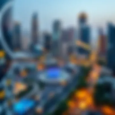 Surrounding area of Dubai One Central illustrating urban development