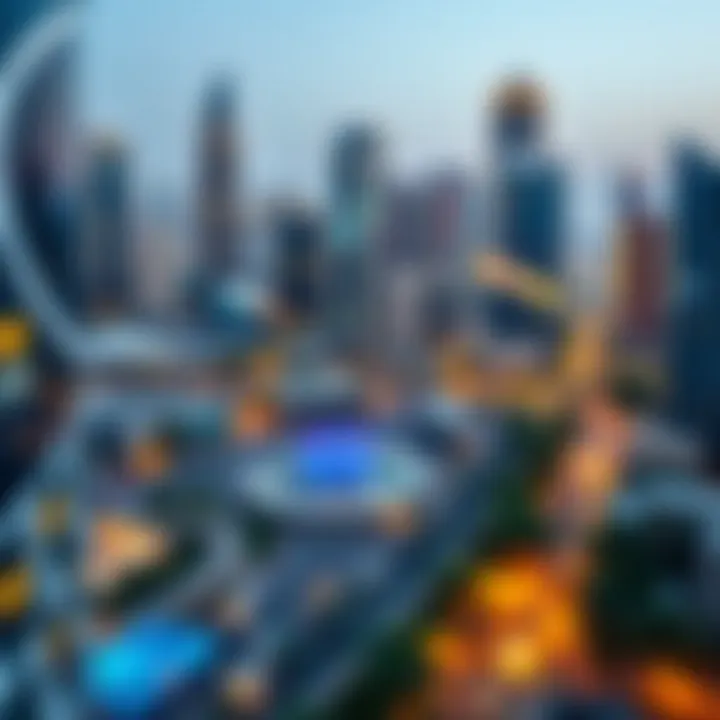 Surrounding area of Dubai One Central illustrating urban development