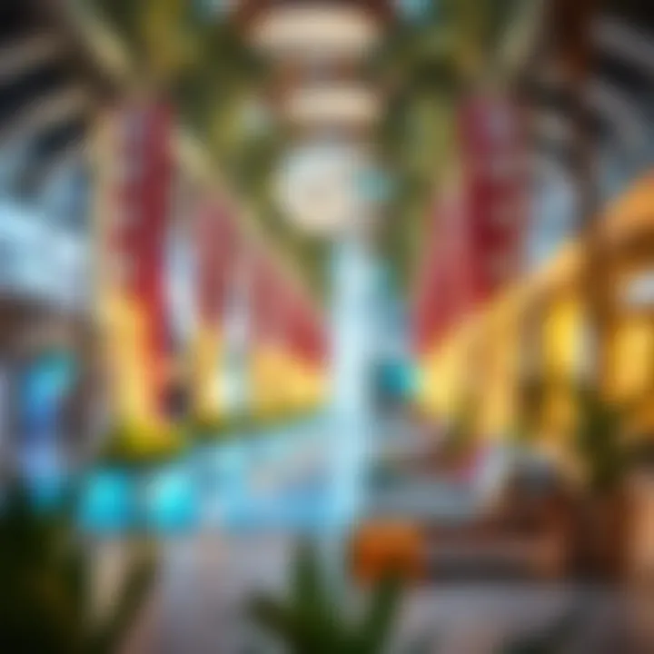 A serene area in Dubai Mall, ideal for relaxation amidst shopping.