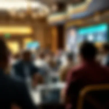 Visual representation of potential buyers strategizing at the auction