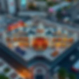 Aerial view of the Emirates Auction venue in Warsan showcasing the bustling environment