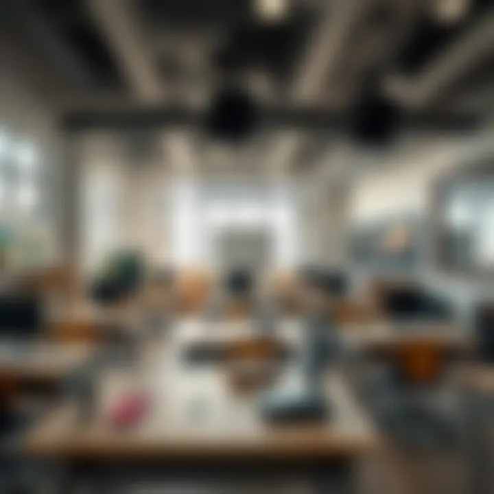 Classroom environment in a Dubai Land school featuring modern learning tools