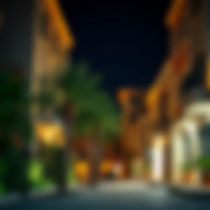 Residential Area in Dubai Vibrant street view of a popular residential area