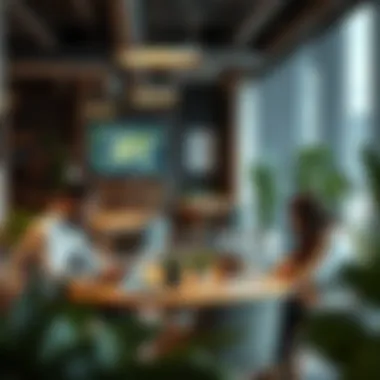Co-Working Space Experience in Dubai A cozy co-working space in Dubai with entrepreneurs engaged in work