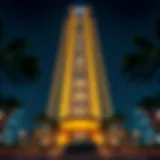 Stunning exterior view of Al Ain Tower showcasing modern architectural design