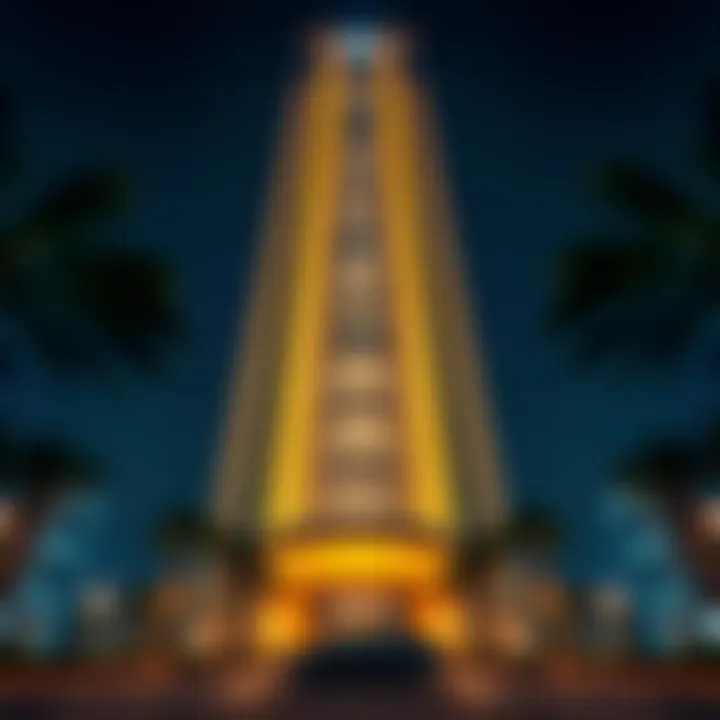 Stunning exterior view of Al Ain Tower showcasing modern architectural design