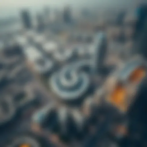 Aerial view of Al Ansari International City showcasing its expansive layout