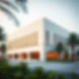 Exterior view of Al Jawza Building showcasing modern architecture