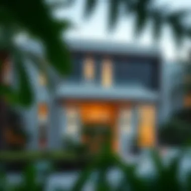 Elegant Exterior of Al Zahia Sales Office Exterior facade of the Al Zahia sales office surrounded by greenery