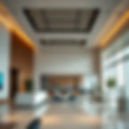 Interior view of the Al Zahia sales office showcasing modern design