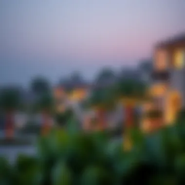 Lush Neighborhoods: A Glimpse into Luxury Living Luxurious residential neighborhood in Dubai with lush greenery