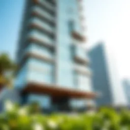 Exterior view of Altai Tower showcasing its modern design