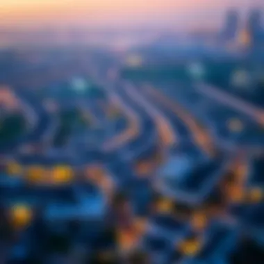 Panoramic view of the Jumeirah Village Triangle area