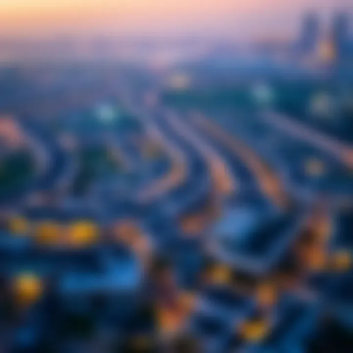 Panoramic view of the Jumeirah Village Triangle area